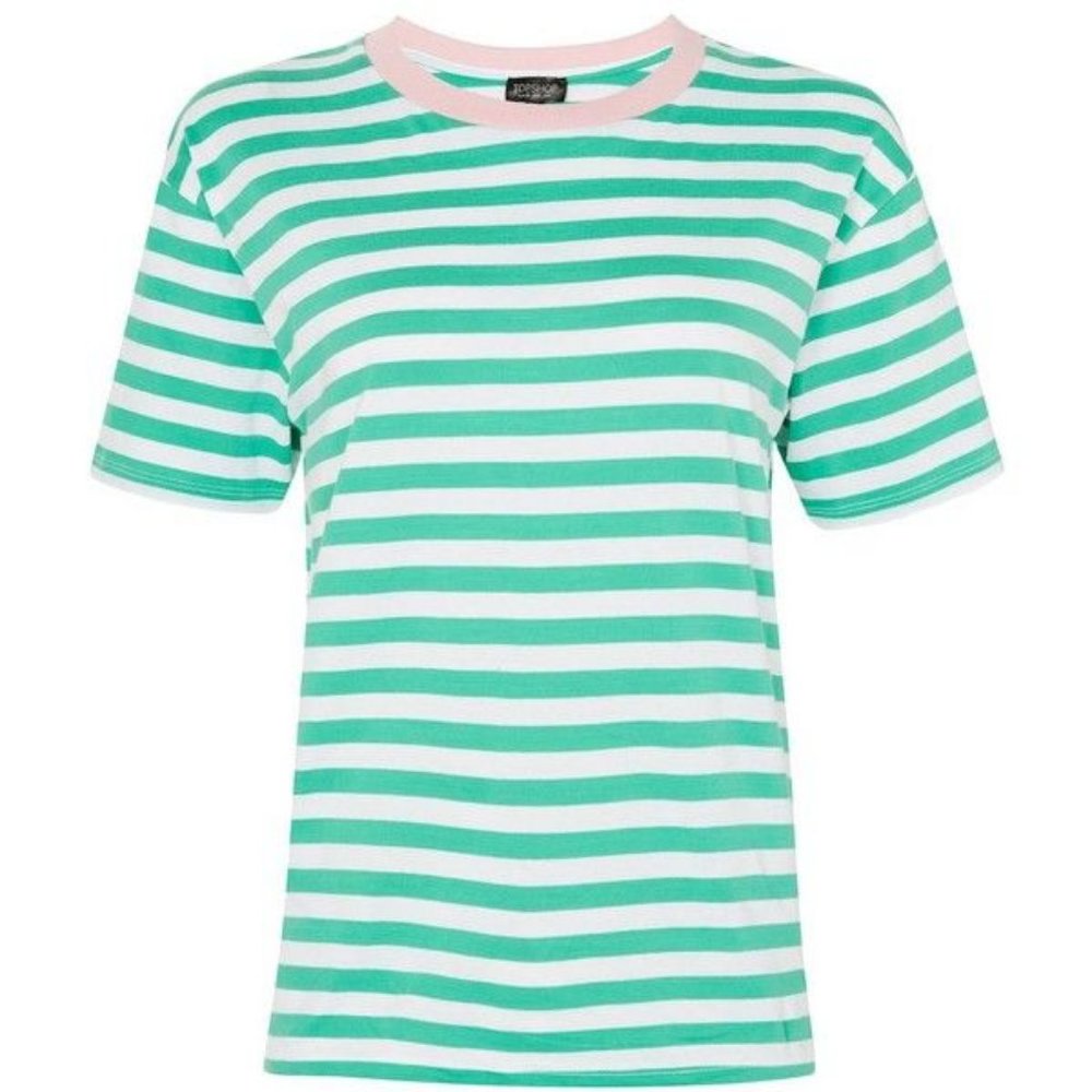 Topshop striped short sleeve tee